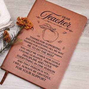 Gepersonaliseerde leraar waardering dagboek, terug naar school, aangepast kerstcadeau leraar, leraar natuurwetenschappen, wiskundeleraar, cadeau schoolleraar