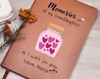 Recuerdos de mi nieta diario de cuero vegano, Regalo de nieta, Recuerdo de la abuela, Nieto, Cartas a mi, Regalo de la nueva abuela, Hija
