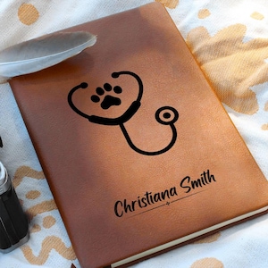 Veterinarian Doctor Journal - Personalized Veterinary Gift, Vet Notes, Vet School Graduation, Veterinarian Office-Thank You Vet Appreciation