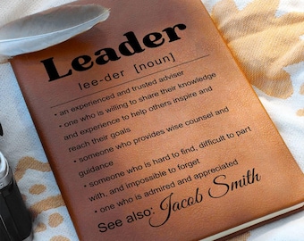 IndividuellesLeader Journal -Leadering Team Geschenk,Manager Geschenk,Geschenk für Redner,Boss Ruhestand Geschenk,Mentor Geschenk,Prinzipal Geschenk,Teamleiter