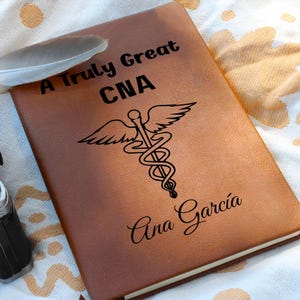 CNA Gift Personalized Journal, Gift for CNA Nurse, Cna Graduation, Cna Birthday Gift, Nurse Appreciation, Cna Christmas & Thank You Gifts