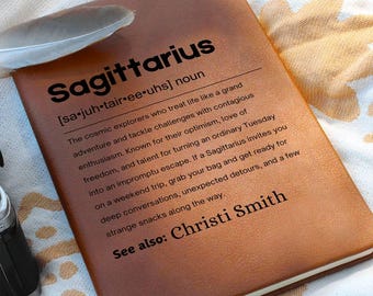 Sagittarius Zodiac Personalized Definition Journal, Gifts for Sagittarius, Sagittarius Birthday, Zodiac Journal, November December Birthday