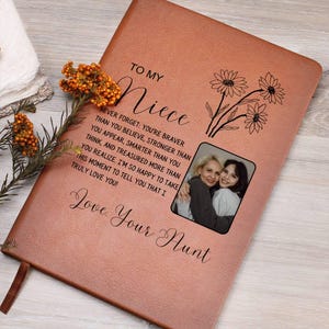 Personalized Niece Photo Journal, Niece Gifts from Aunt, Niece Graduation Gifts, Niece Birthday Gift, Niece Christmas Gifts, Gifts for Niece