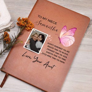 Personalized  Niece Journal, Gift from Aunt for Niece Birthday, Niece Graduation, Niece Christmas Gifts, Custom Niece Journal Keepsake Gifts
