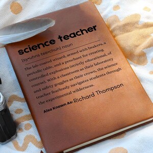 Personalized Science Teacher Gift, Teacher Birthday Gift, Teacher Christmas Gift, Teacher Notebook, Chemistry Teacher Gift, Teacher Journal image 1