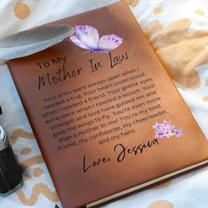 Personalized Mother in Law Butterfly Journal, Gifts from Daughter in Law, Gift from Bride, Mother’s Day, Christmas Gifts for Mother In Law