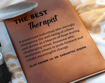 Th Best Therapist gepersonaliseerd dagboek - cadeau voor therapeut, op maat gemaakt notitieboek geestelijke gezondheid, appreciatie therapeut, therapeut