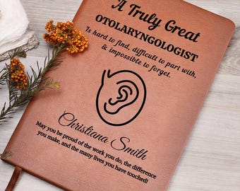 Personalized Otolaryngologist Gift, Retirement, Appreciation, Graduation Gift for Ear Doctor, Journal for ENT Doctors and Specialists