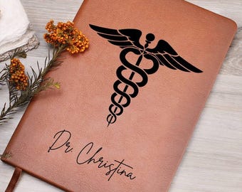 Personalized Nurse Journal, Nursing School Graduate Gift, RN Notebook, Custom Medical Leather Planner, Nurse Christmas Gift, New Nurse Gift