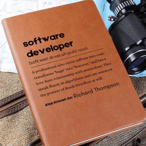 Diario de definición de desarrollador de software, regalo para programador, regalo de informática, cuaderno de codificación/diario de ingeniero de software, regalo de graduación imagen 3