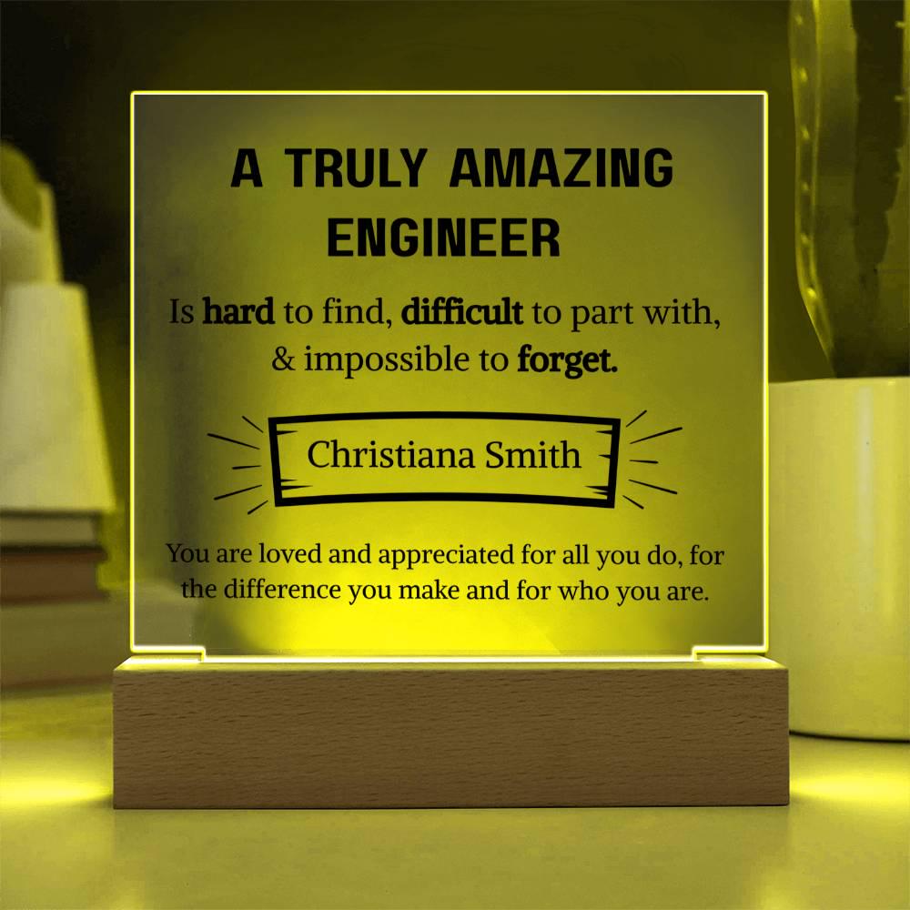 Engineer Appreciation Personalized Acrylic Plaque, Gift for Engineer ...