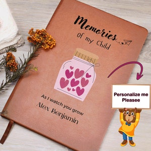 Recuerdos del diario de mi hijo / Regalo de nueva mamá, Regalo de baby shower, Diario de embarazo, Libro de recuerdos del bebé, Cartas a mi bebé, Mientras te veo crecer