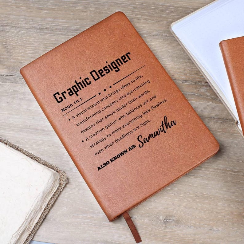 Graphic Design Definition Journal, Personalized Gift for designer, Artist Keepsake Journal, Designer Birthday, Meaningful designer Christmas image 10
