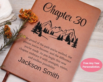 Personalized 30th Birthday Gift Leather Journal, Thirty Year Birthday Gift, Friend Turning 30 Birthday, Man 30th Birthday, Son 30th Birthday