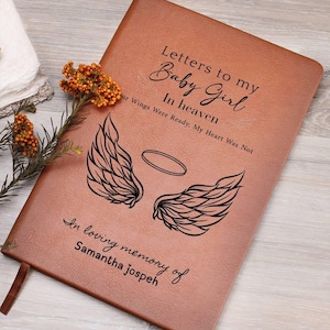 Diario conmemorativo personalizado Cartas al cielo, Diario por la pérdida de una hija, Diario de duelo, Regalo por pérdida de embarazo, Regalo por pérdida de un hijo, Regalo por aborto espontáneo