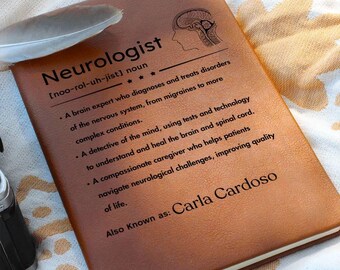 Spersonalizowany dziennik definicji neurologa, prezent dla lekarza mózgu, prezenty dla neurochirurga, prezent dla neurologa, pielęgniarka neurologiczna, prezenty świąteczne