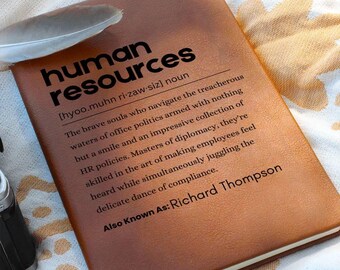 Human Resources Definition Journal, Gift for HR Professional, HR Manager Notebook, Payroll & Coworker Appreciation Gifts, HR Christmas Gifts