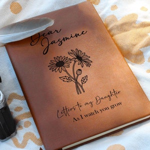 Letters to My Daughter As I watch you grow personalized journal, gift for new mom, memory journal mom keepsake journal, mother daughter gift image 5