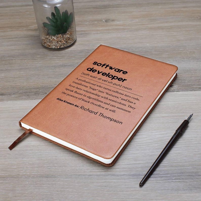 Diario de definición de desarrollador de software, regalo para programador, regalo de informática, cuaderno de codificación/diario de ingeniero de software, regalo de graduación imagen 9