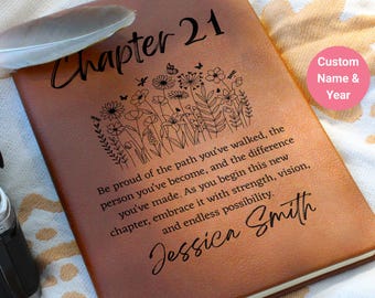 Personalized 21st Birthday Gift – Chapter 21 Journal for Daughter, Granddaughter, Niece, Custom Turning 21 Gift, Friend 21st Birthday Gift