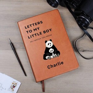 Cartas personalizadas para meu menino Diário de couro, diário de lembranças para novas mamães, presente para futuras mamães | Presente de chá de bebê | Cartas para filho | Filha