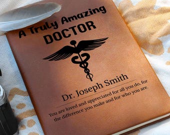 Gift for Doctor Personalized Journal, Doctor Appreciation & Thank You Gifts, New Doctor Gifts, Doctor Graduation, Doctor Birthday |Christmas