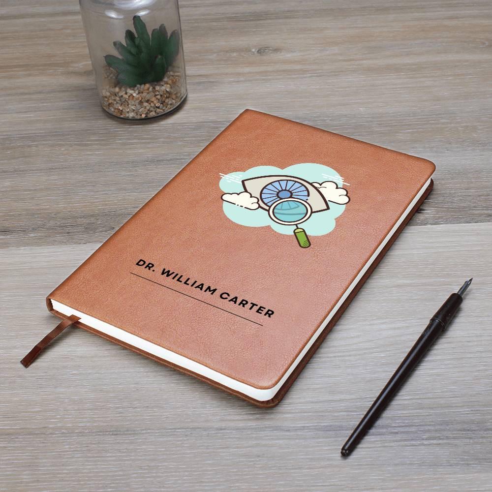 Optician Personalized Leather Journal, Gift for Eye Doctor, Ophthalmologist Gift, Graduation Gift|Optometry Student Notebook|Optometric gift