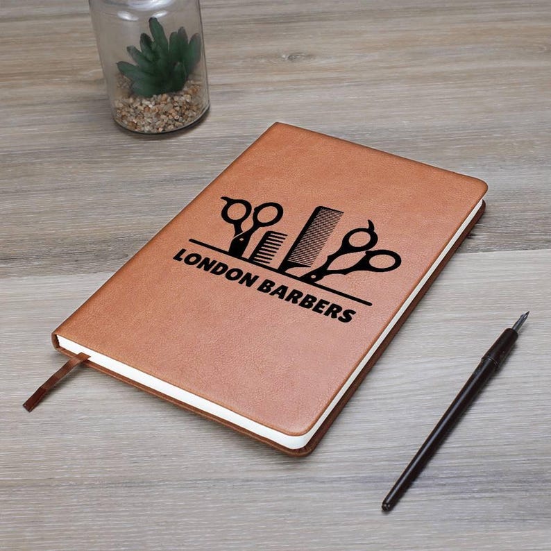 Personalized Barber Shop Leather Journal | Gift for Barber Dad, Salon ...