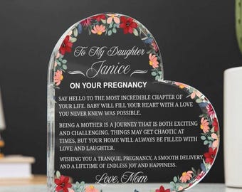 Regalo Da Mamma Per Figlia,1 Placca In Acrilico Con Cuore