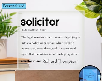 Placa con la definición de regalo para abogado: regalo para abogado, graduación de un nuevo abogado, regalos de cumpleaños para abogados, facultad de derecho, Navidad para abogados
