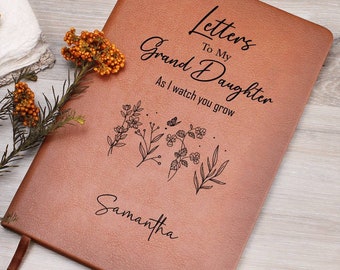 Journal Lettres à ma petite-fille - Journal personnalisé de message de grand-mère, cadeau personnalisé pour journal de petite-fille, journal personnalisé