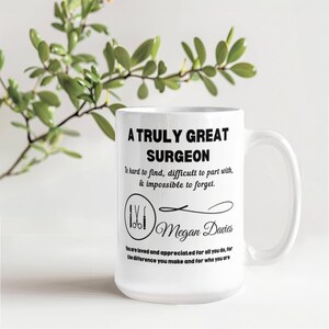 Surgeon Personalized Color Accent Mug, Gift for Surgeon, New Surgeon, Heart, Hand, Oral, Orthopedic, Stomach & Plastic Surgeon Gift image 10