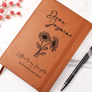 Letters to My Daughter As I watch you grow personalized journal, gift for new mom, memory journal mom keepsake journal, mother daughter gift image 4