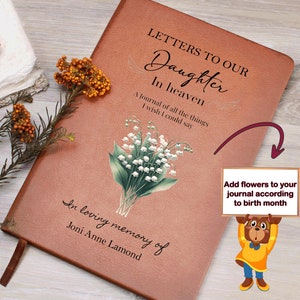 Hija en el cielo Grief Journal, Cartas a nuestra hija en el cielo, regalo de pérdida de embarazo, regalo de pérdida de niño, regalo de aborto espontáneo, pérdida de bebé