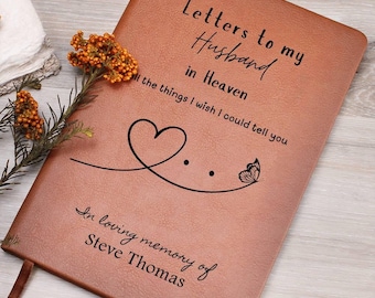 Husband memorial journal letters to my husband in heaven, Loss of husband gift, Spouse Remembrance journal, Grief Journal Husband Bereavemen
