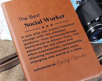 Personalized Social Worker Gift, Custom Social Worker Definition Journal, Social Worker Week, Social Work Month, School Social worker Gifts