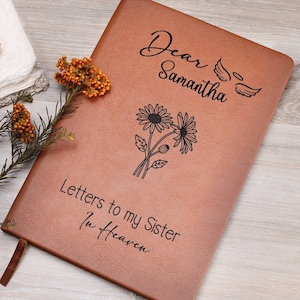 Sister Memorial Journal Cartas a mi hermana en el cielo, Pérdida de seres queridos, Regalo de simpatía, diario de duelo memoria amorosa de la hermana