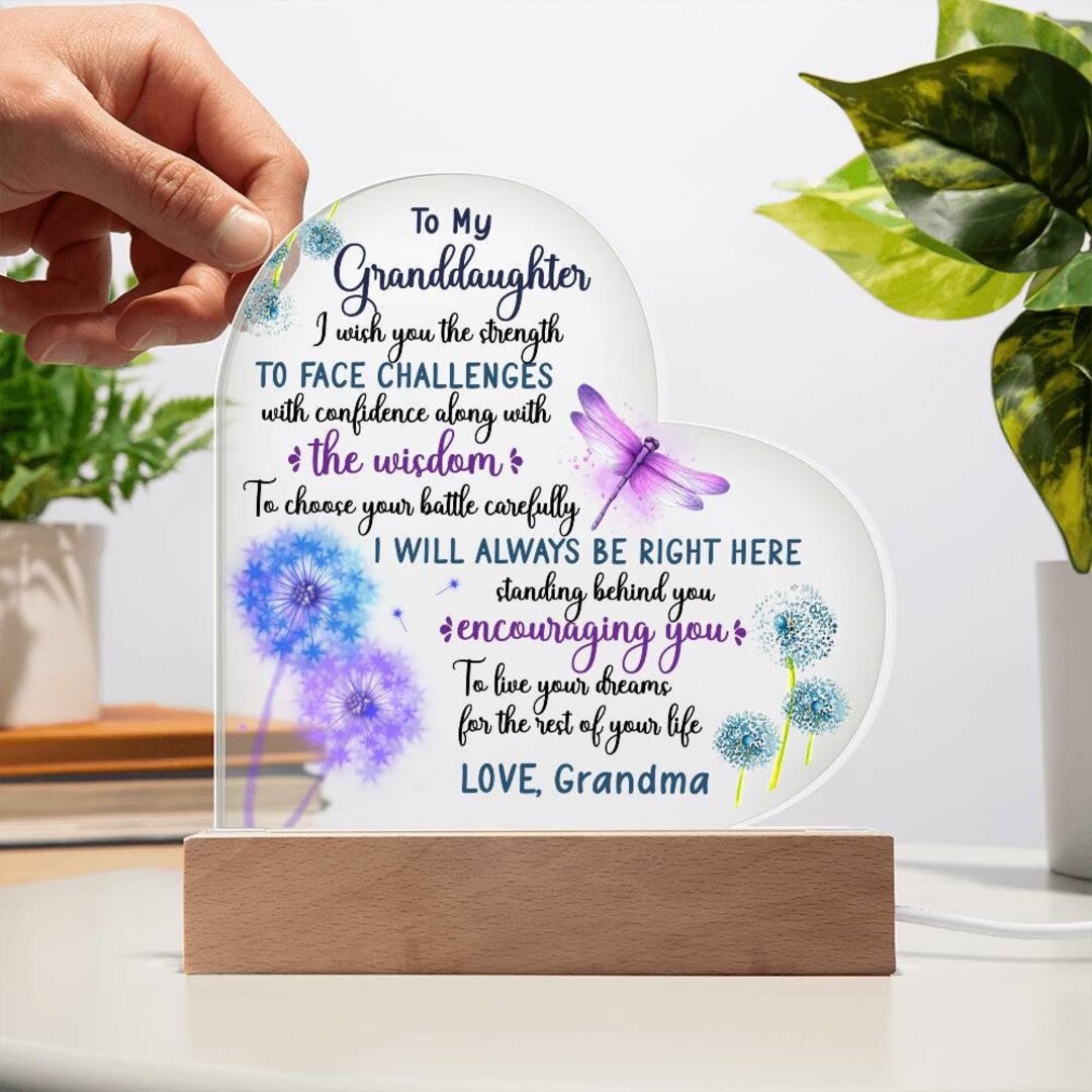 I'll Always Be There To Love You  - Acrylic Night Lamp - To My Granddaughter, Gift For Granddaughter, Granddaughter Gift From Grandma, Birthday Gift For Granddaughter, Christmas Gift main image 0