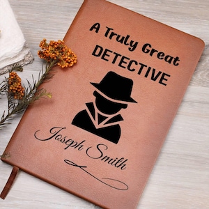Detective Gift Personalized Journal, Gift for Private Investigator, Detective Graduation, Detective Birthday & Christmas Gift|Thank you Gift