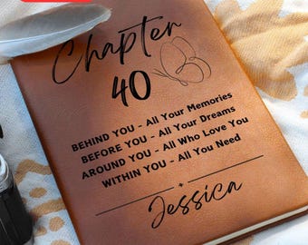 Diario personalizzato per il 40° compleanno, regalo di compleanno importante, regalo per il 40° compleanno per lei, regali di compleanno per figlia, regali di compleanno per la migliore amica