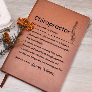 Personalized Chiropractor Definition Journal, Chiropractic Student, Spine Doctor Gift, Gift for Chiropractor|New Chiropractor Christmas Gift