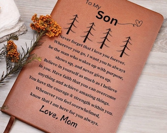 Personalized Leather Journal Gift for Son, Gift from mom, Son Birthday Gift, Son gift from Dad, To My Son, Son wedding Gifts, Christmas gift