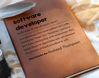 Software Programmierer Definition Journal, Geschenk für Programmierer, Informatik Geschenk, Coding Notizbuch| Software Engineer Journal,Geschenk für Programmierer