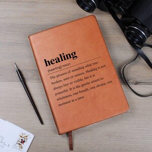 Healing Definition Leather Journal, Gratitude Journal, Mindfulness Journal, Reflection Journal, Manifestation, Daily & Spiritual Journal image 6