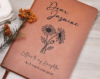 Letters to My Daughter As I watch you grow personalized journal, gift for new mom, memory journal mom keepsake journal, mother daughter gift
