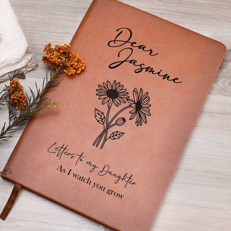 Letters to My Daughter As I watch you grow personalized journal, gift for new mom, memory journal mom keepsake journal, mother daughter gift image 1