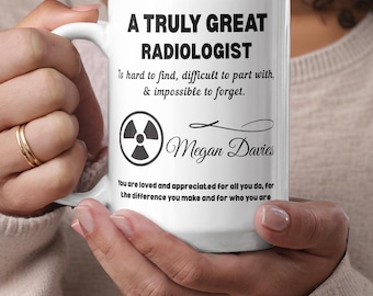 Personalized Radiologist Gift Color Accent Mug, Radiology Technician Gift, Radiology Student Graduation, Appreciation Gift, Christmas Gift