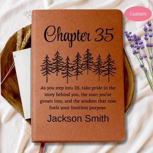 35th Birthday Gift Personalized Journal, Birthday Gift for Man, Son 35th Birthday, Turning 35 Gift, Custom Friend Birthday,Grandson Birthday