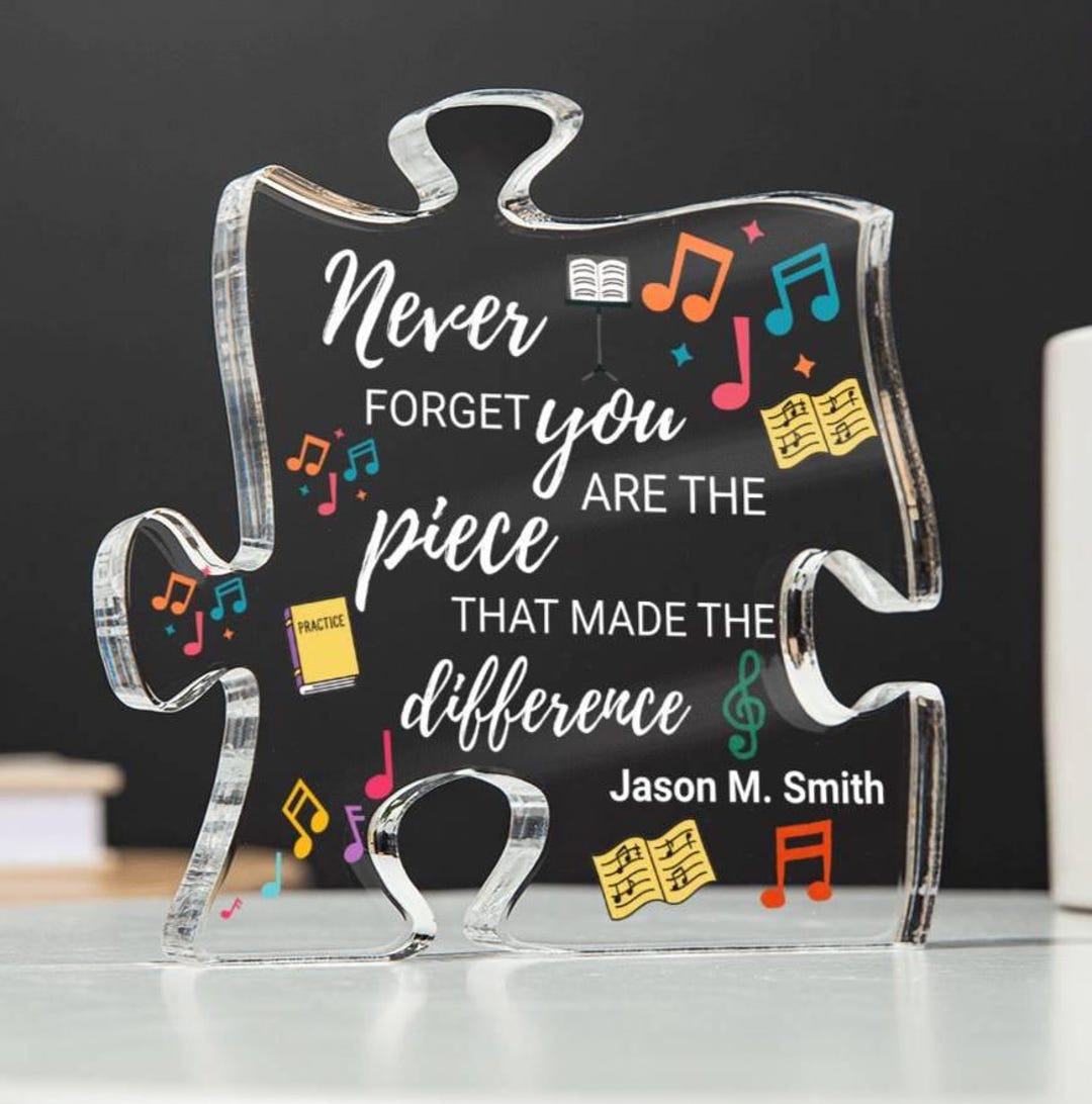Singing Lessons Gift Personalized Music Appreciation Gift, Music Teacher Gift, Choir Teacher ...