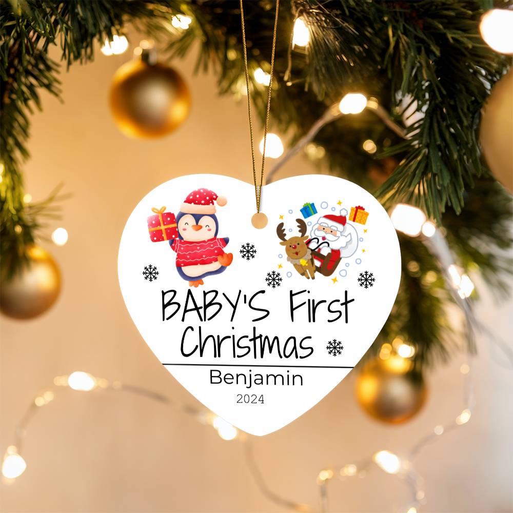 Hallmark Keepsake Ornament 2024 Little Bundle Big Joy – Cornice Porta Foto Per Primo Natale Del Bambino, Regalo Baby Shower - 2